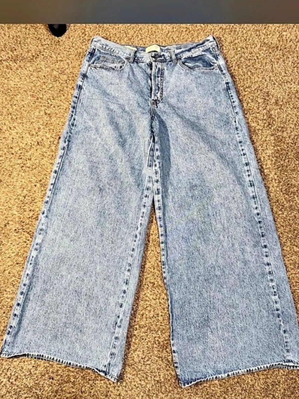 Universal Thread Mid-Rise Super Wide Leg Jeans Blue Size 10